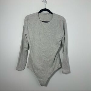 Abercrombie & Fitch Women’s Gray Long Sleeve Modal Blend Bodysuit Size XL